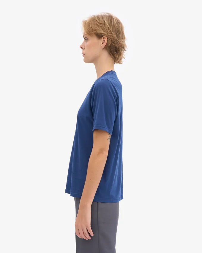 Damen-Light Organic Tee aus Bio-Baumwolle, leicht – Marineblau