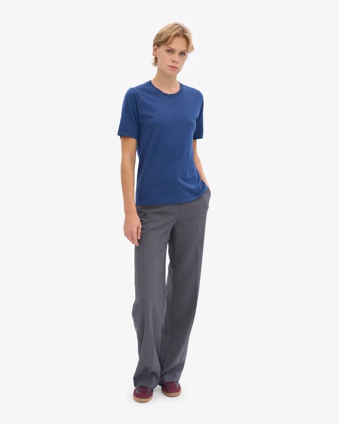 Damen-Light Organic Tee aus Bio-Baumwolle, leicht – Marineblau