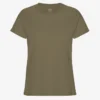 Damen-Light Organic Tee aus Bio-Baumwolle, leicht – Staubiges Oliv