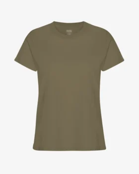 Damen-Light Organic Tee aus Bio-Baumwolle, leicht – Staubiges Oliv