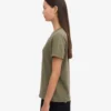Damen-Light Organic Tee aus Bio-Baumwolle, leicht – Staubiges Oliv