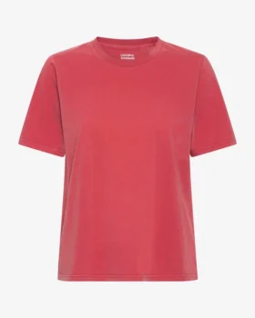 Damen-Light Organic Tee aus Bio-Baumwolle, leicht – Verwaschenes Rot