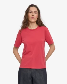 Damen-Light Organic Tee aus Bio-Baumwolle, leicht – Verwaschenes Rot