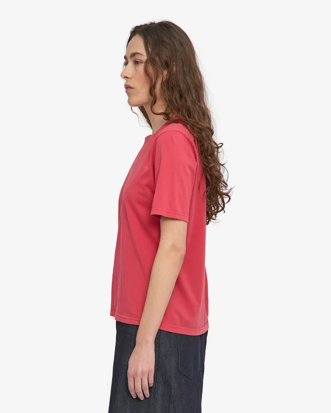 Damen-Light Organic Tee aus Bio-Baumwolle, leicht – Verwaschenes Rot