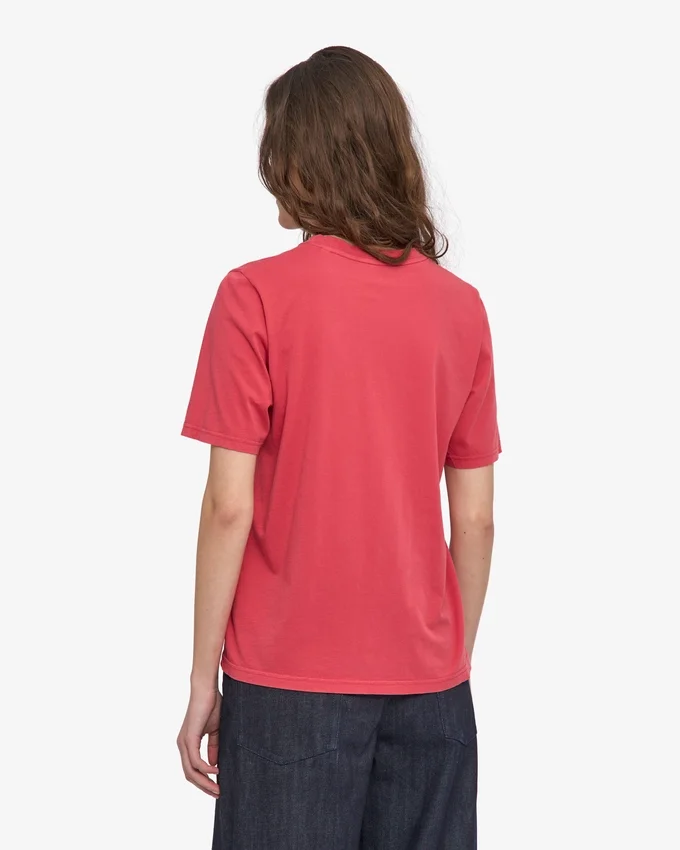 Damen-Light Organic Tee aus Bio-Baumwolle, leicht – Verwaschenes Rot