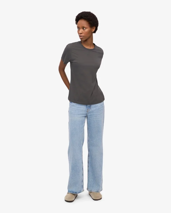 Damen Light Organic Tee – Lavagrau