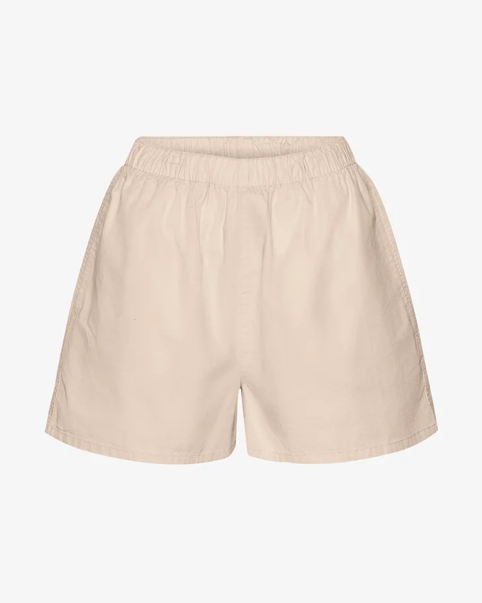 Damen-Organic Twill Shorts – Elfenbeinweiß