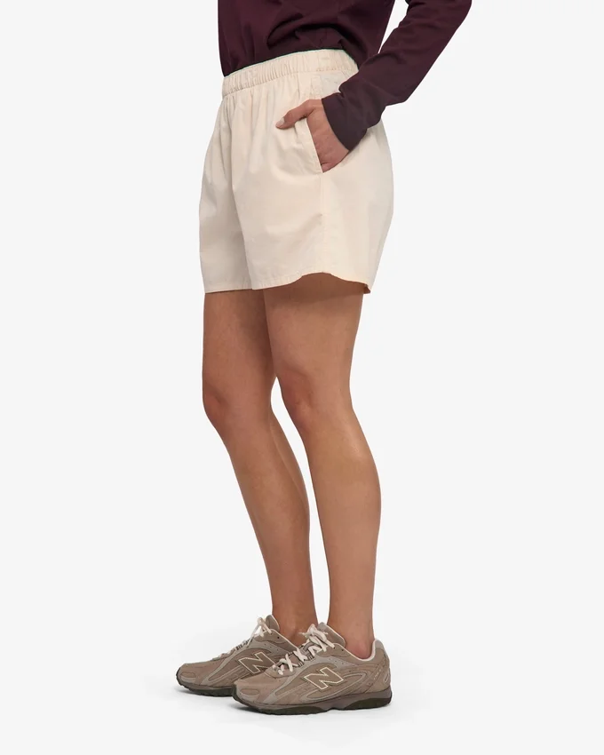 Damen-Organic Twill Shorts – Elfenbeinweiß