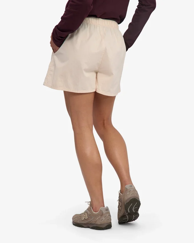 Damen-Organic Twill Shorts – Elfenbeinweiß