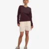 Damen-Organic Twill Shorts – Elfenbeinweiß