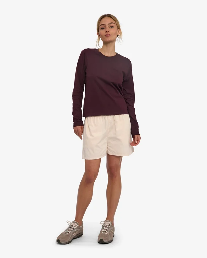 Damen-Organic Twill Shorts – Elfenbeinweiß