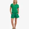 Damen-Organic Twill Shorts – Kellygrün