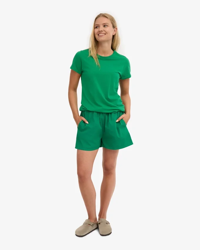 Damen-Organic Twill Shorts – Kellygrün