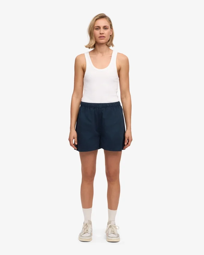 Damen-Organic Twill Shorts – Marineblau