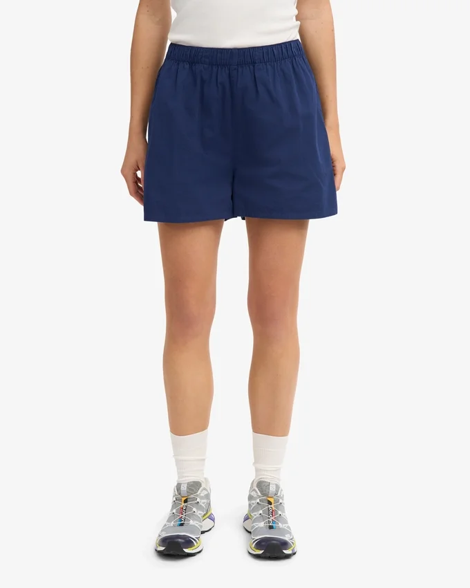 Damen-Organic Twill Shorts – Marineblau