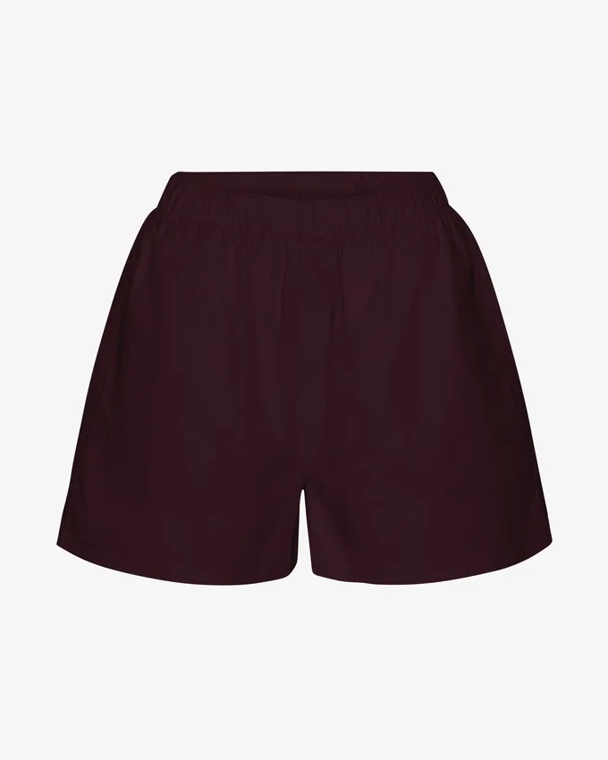 Damen-Organic Twill Shorts – Oxblood-Rot