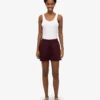 Damen-Organic Twill Shorts – Oxblood-Rot