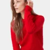 Damen-Pullover aus leichter Merinowolle – Ozeangrün