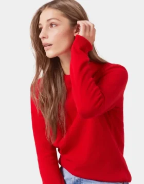 Damen-Pullover aus leichter Merinowolle – Ozeangrün