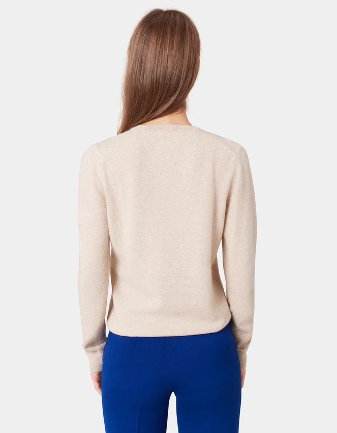 Damen-Pullover aus leichter Merinowolle – Polar Blue