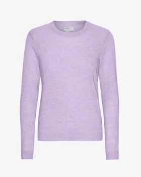 Damen-Pullover aus leichter Merinowolle – Soft Lavender