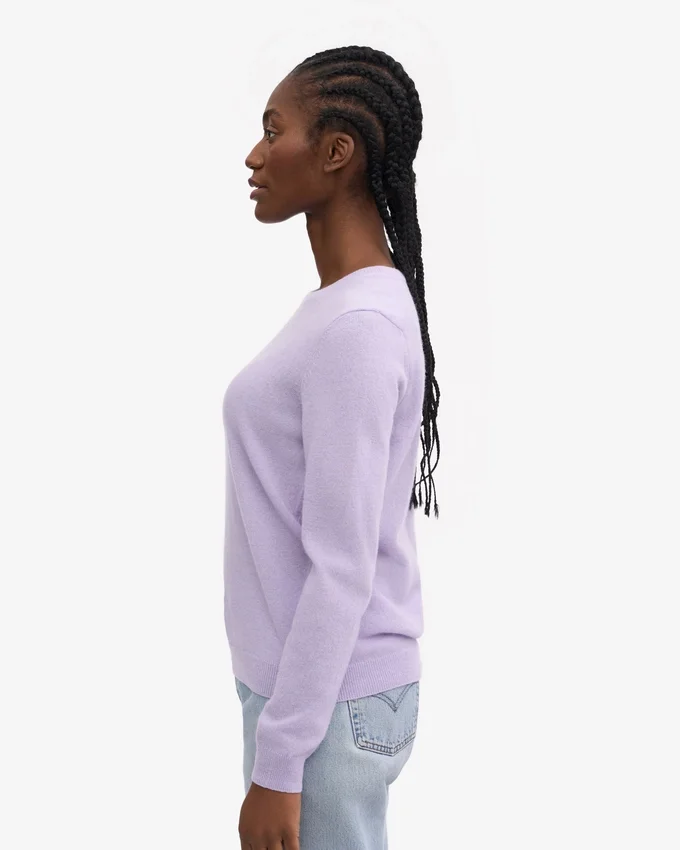 Damen-Pullover aus leichter Merinowolle – Soft Lavender