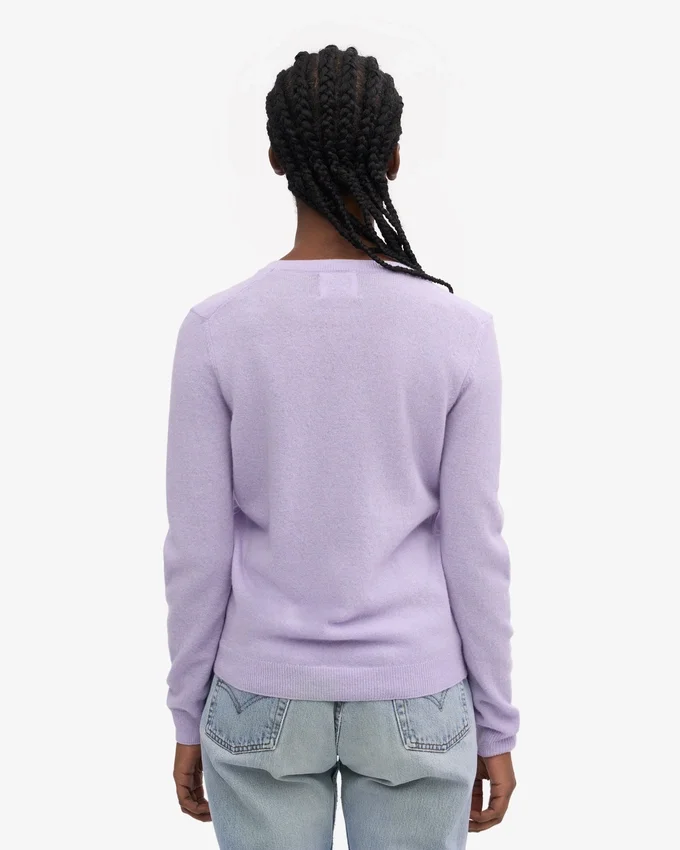 Damen-Pullover aus leichter Merinowolle – Soft Lavender