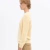 Damen-Pullover aus Merinowolle mit Rundhalsausschnitt – zartes Gelb