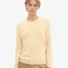 Damen-Pullover aus Merinowolle mit Rundhalsausschnitt – zartes Gelb