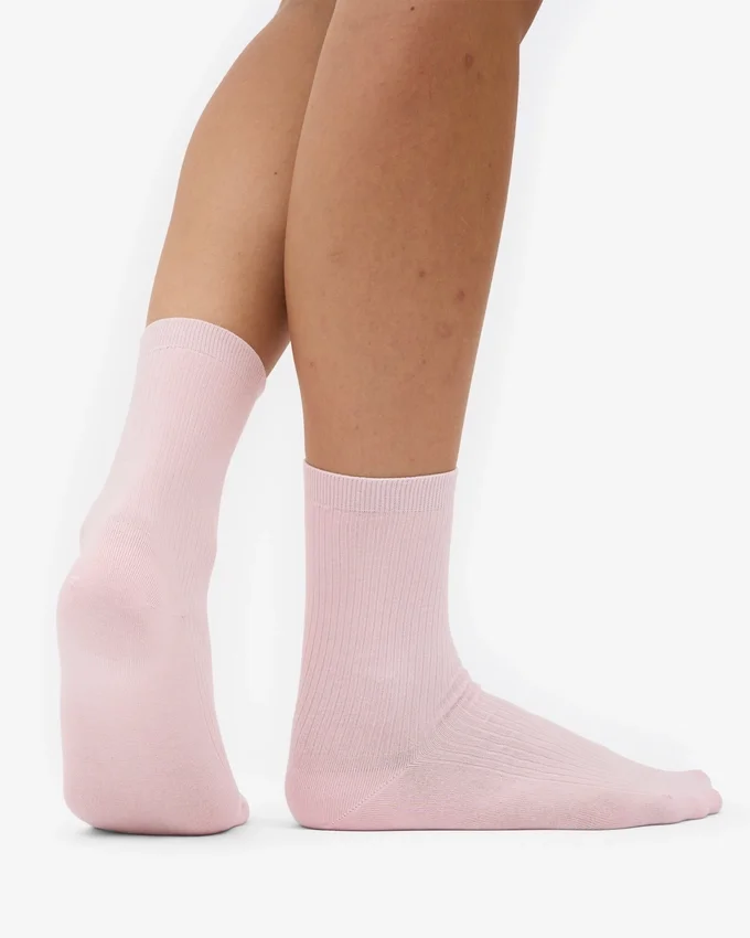 Damen-Socken „Classic Organic“ aus Bio-Baumwolle – Blassrosa