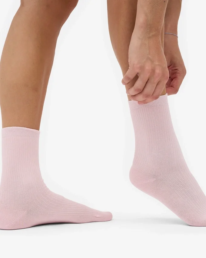 Damen-Socken „Classic Organic“ aus Bio-Baumwolle – Blassrosa
