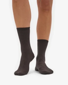 Damen-Socken „Classic Organic“ aus Bio-Baumwolle – Kaffeebraun