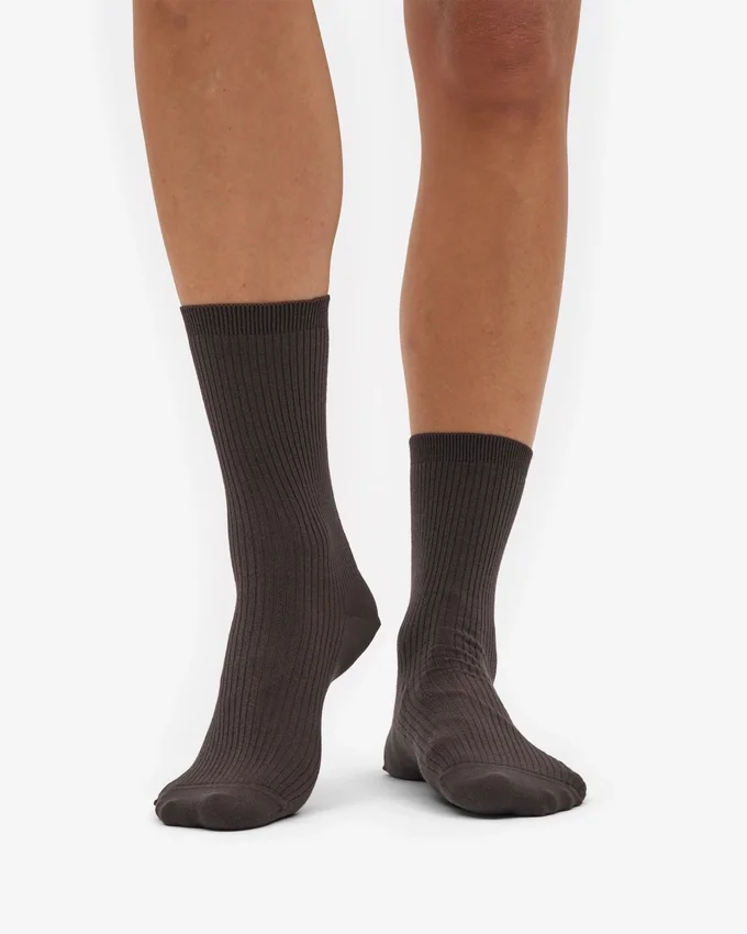 Damen-Socken „Classic Organic“ aus Bio-Baumwolle – Kaffeebraun