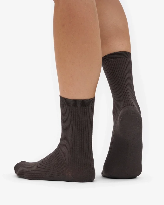 Damen-Socken „Classic Organic“ aus Bio-Baumwolle – Kaffeebraun