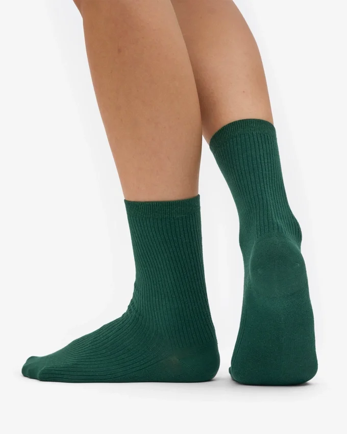 Damen-Socken „Classic Organic“ aus Bio-Baumwolle – Smaragdgrün