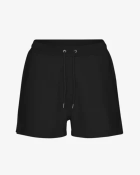 Damen-Sweatshorts aus Bio-Baumwolle – Tiefschwarz