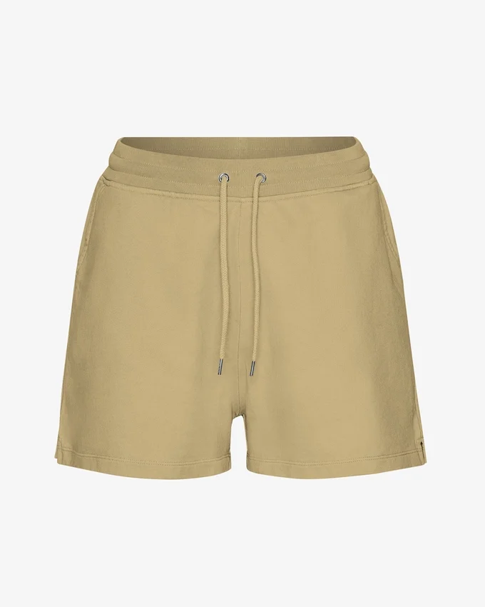 Damen-Sweatshorts aus Bio-Baumwolle – Wüstenkhaki