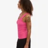 Damen-Tanktop aus Bio-Rippstoff – Bubblegum-Pink