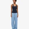 Damen-Tanktop aus Bio-Rippstoff – Marineblau