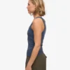 Damen-Tanktop aus Bio-Rippstoff – Petrolblau