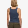 Damen-Tanktop aus Bio-Rippstoff – Petrolblau