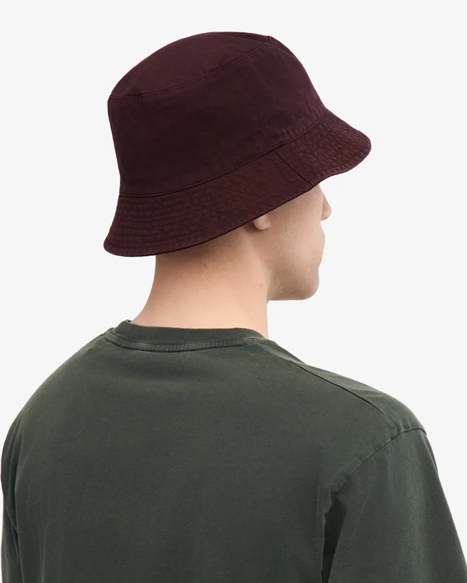Fischerhut aus Bio-Baumwolle – Oxblood-Rot