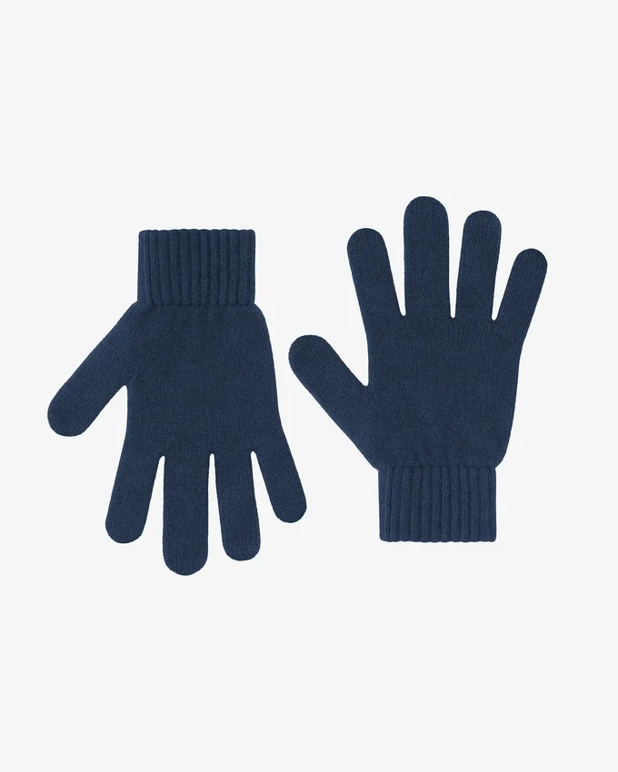 Handschuhe aus Merinowolle – Königsblau