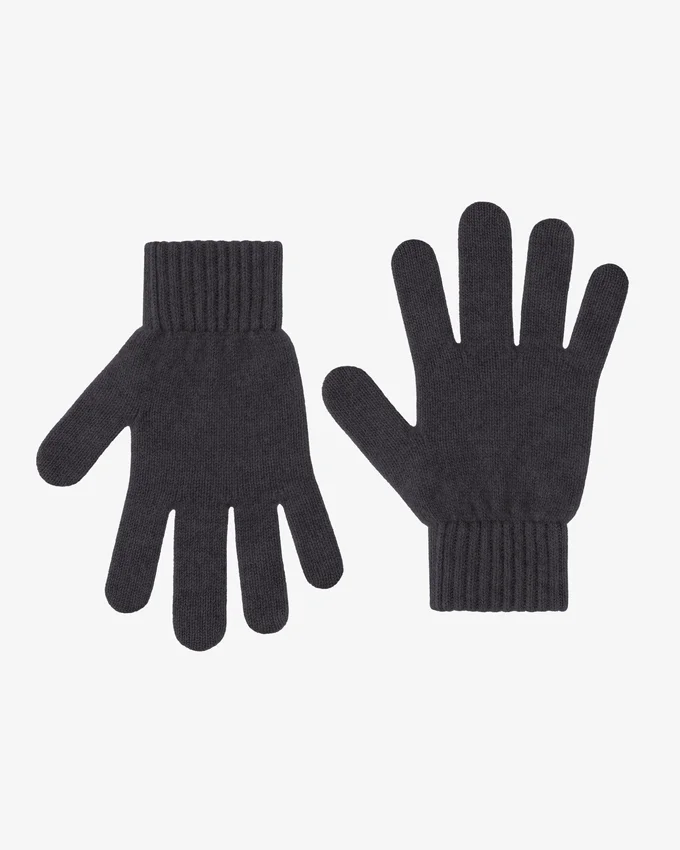 Handschuhe aus Merinowolle – Lavagrau