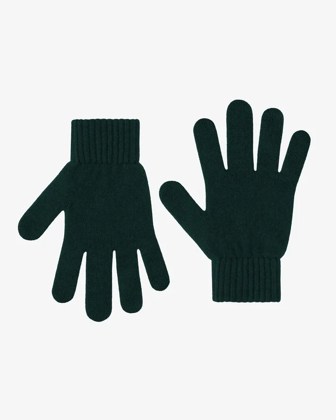 Handschuhe aus Merinowolle – Smaragdgrün