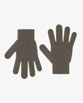 Handschuhe aus Merinowolle – Staubiges Oliv