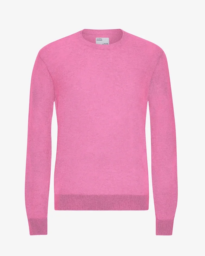 Helles Merinowolle-Shirt – Bubblegum-Rosa