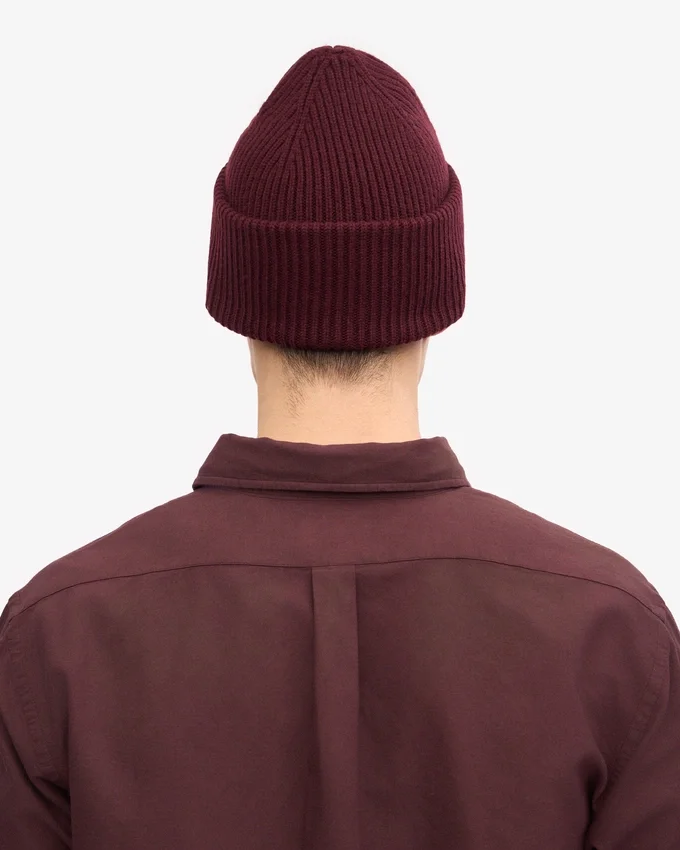 Hut aus Merinowolle – Oxblood-Rot