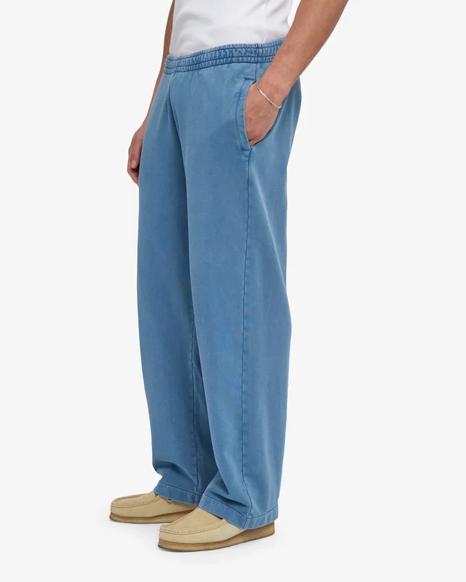 Jogginghose aus Bio-Baumwolle mit geradem Bein – Faded Indigo
