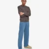Jogginghose aus Bio-Baumwolle mit geradem Bein – Faded Indigo